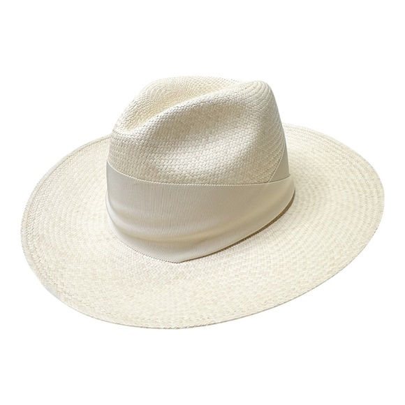 VERONICA BEARD x FREYA Gardenia White Cream Straw Field Hat Ribbon and Strap NWT - Picture 4 of 12